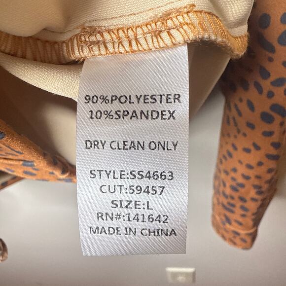 She +‎ Sky Large Long Sleeve Button Up Cheetah Print Jacket Shacket Stretchy - Picture 6 of 6